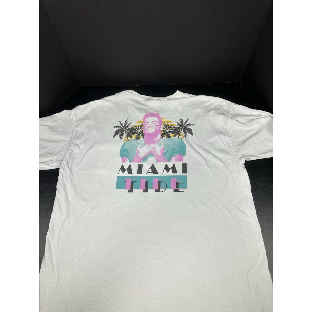 Old Row Miami Tide Tua XL Comfort Colors White Tshirt NFL Dolphins